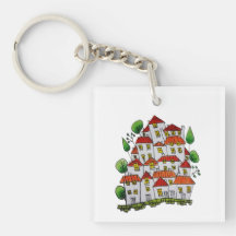 Cadena de teclas cuadrada (Doodle - dibujado a man