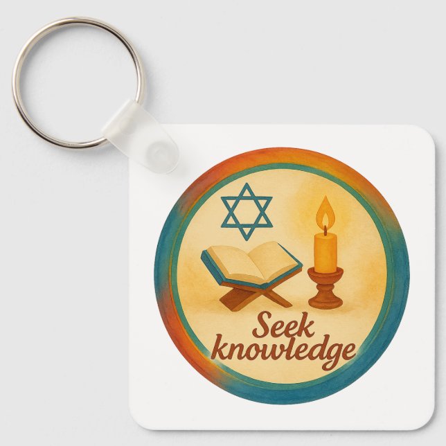 Llavero Cadena de teclas cuadrada - Impresión duradera y d (Anverso)