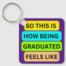 Cadena de teclas cuadrada púrpura SO_ESTE_IS_CÓMO_