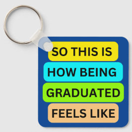 Llavero Cadena de teclas cuadradas azules SO_This_IS_How_B