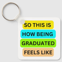 Llavero Cadena de teclas cuadradas blancas SO_This_IS_How_