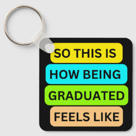 Llavero Cadena de teclas cuadradas negras SO_ESTO_ES_CÓMO_