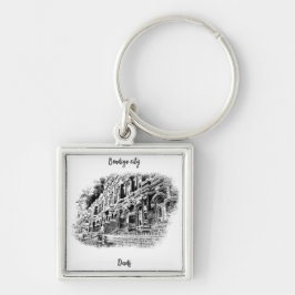 Llavero Cadena de teclas cuadradas premium, grande (5,08 c