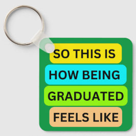 Llavero Cadena de teclas cuadradas verdes SO_ESTO_ES_CÓMO_