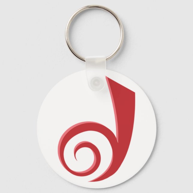 Llavero Cadena de teclas 'D' de tamaño ideal (Anverso)