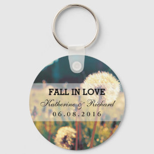 Llavero Cadena de teclas Dandelion Flower Wedding Favor Ke