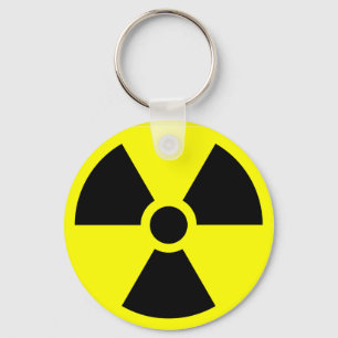 Llavero Cadena de teclas de advertencia radiactiva