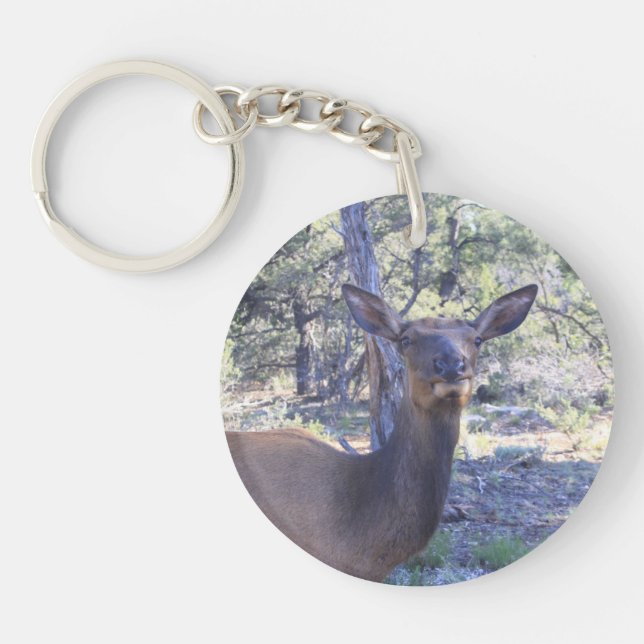 Llavero Cadena de teclas de alce de doble cara (Frente)