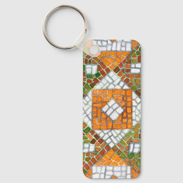 Llavero Cadena de teclas de aluminio AUTUMN MOSAIC Rectang (Anverso)