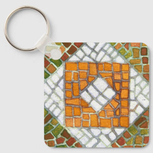 Llavero Cadena de teclas de aluminio cuadrado AUTUMN MOSAI