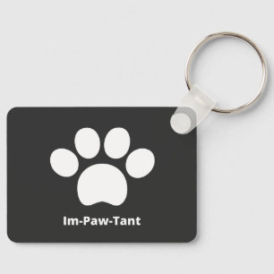 Llavero Cadena de teclas de aluminio Rectángulo Im-Paw-Tan