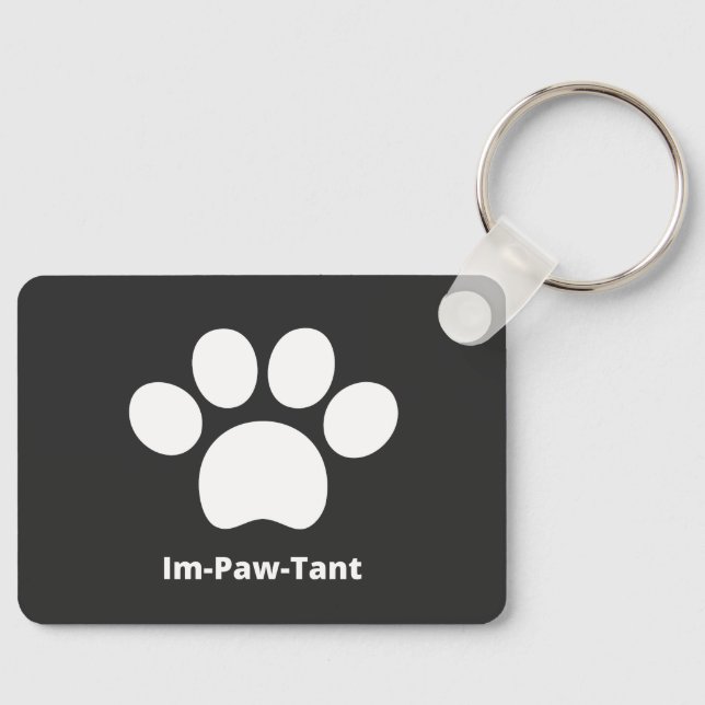 Llavero Cadena de teclas de aluminio Rectángulo Im-Paw-Tan (Anverso)