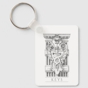 Llavero Cadena de teclas de ángulo recto de aluminio CADUC