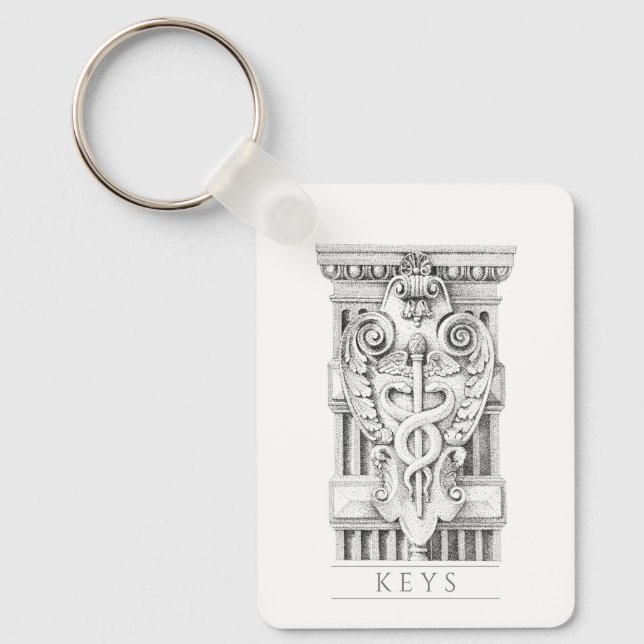 Llavero Cadena de teclas de ángulo recto de aluminio CADUC (Anverso)