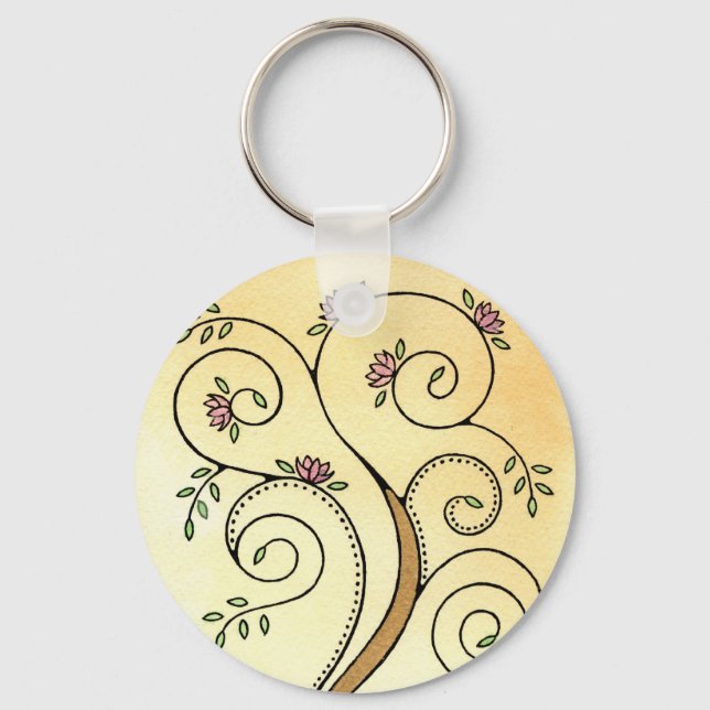 Llavero Cadena de teclas de árbol espiral (Anverso)