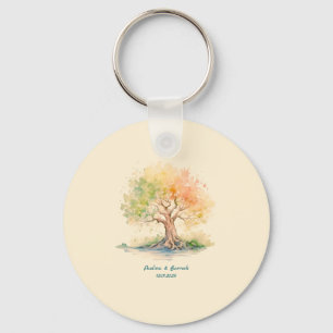 Llavero cadena de teclas de árbol futurista