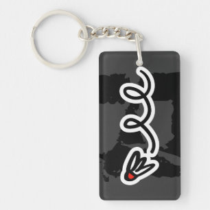 Llavero Cadena de teclas de Badminton con tracción de lan