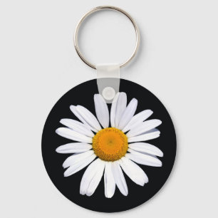 Llavero Cadena de teclas de botón básico Daisy Black