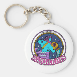 Llavero Cadena de teclas de botón básico de NP Aquarius de