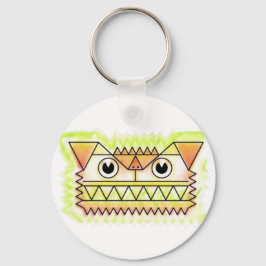 Llavero Cadena de teclas de botón de perro furioso