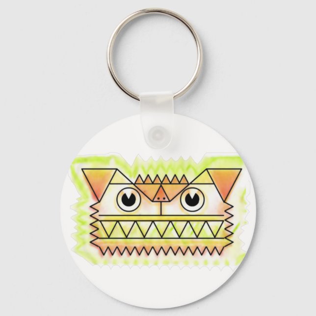 Llavero Cadena de teclas de botón de perro furioso (Anverso)