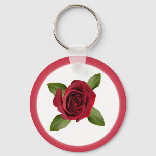 Llavero Cadena de teclas de botón de Rosa