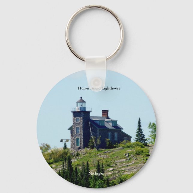 Llavero Cadena de teclas de botón del faro de la isla de H (Anverso)