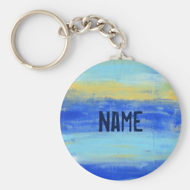 Llavero Cadena de teclas de botón personalizada "En la pla (Frente)