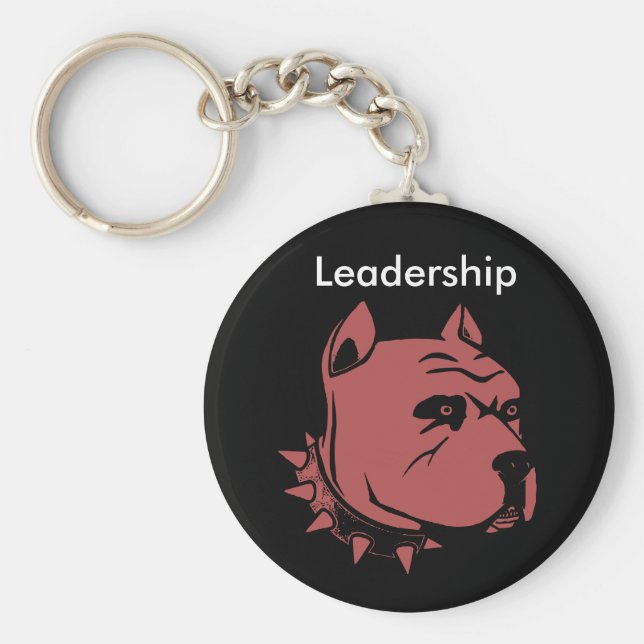 Llavero Cadena de teclas de botón Pitbull Design de 2.25" (Frente)