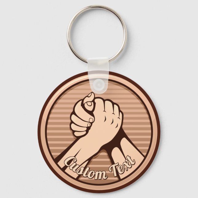 Llavero Cadena de teclas de bronce para la lucha antiterro (Anverso)