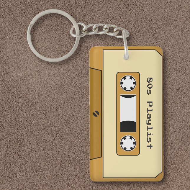 Llavero Cadena de teclas de cinta de cassette (Cassette Tape Keychain)