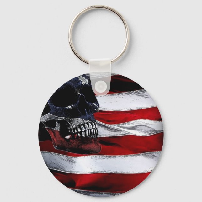 Llavero Cadena de teclas de cráneo (Estados Unidos) (Anverso)