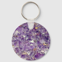 Cadena de teclas de cristal de amatista violeta br