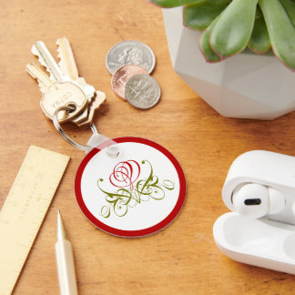 Llavero Cadena de teclas de desplazamiento rojo Rosa