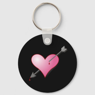 Llavero Cadena de teclas de dirección de corazón rosado