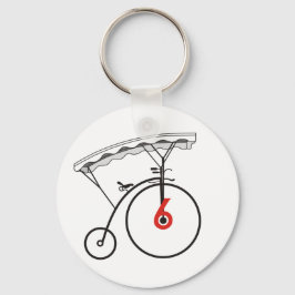 Llavero Cadena de teclas de distintivo número 6