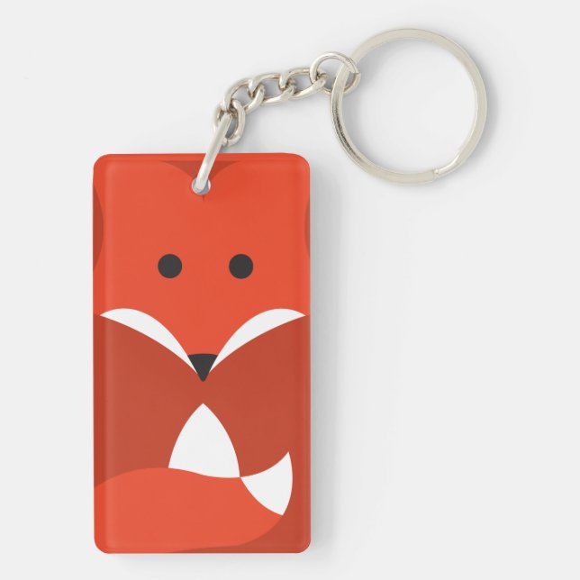Llavero Cadena de teclas de doble cara de Red Fox (Atrás)