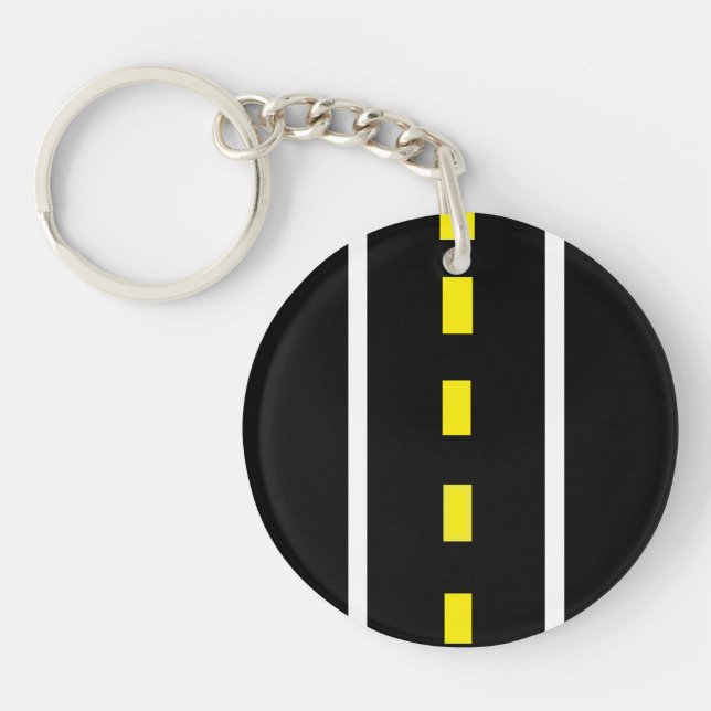 Llavero Cadena de teclas de dos vías (negro, blanco y amar (Frente)