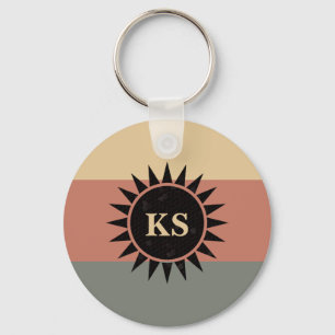 Llavero Cadena de teclas de estilo sudoeste monogramada