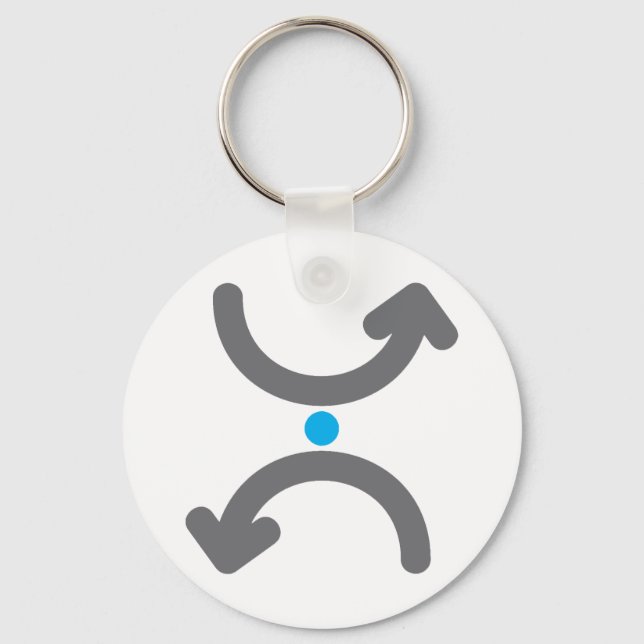 Llavero Cadena de teclas de flechas curvas (Anverso)