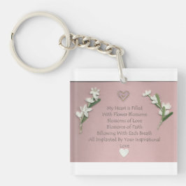 Llavero Cadena de teclas de flor