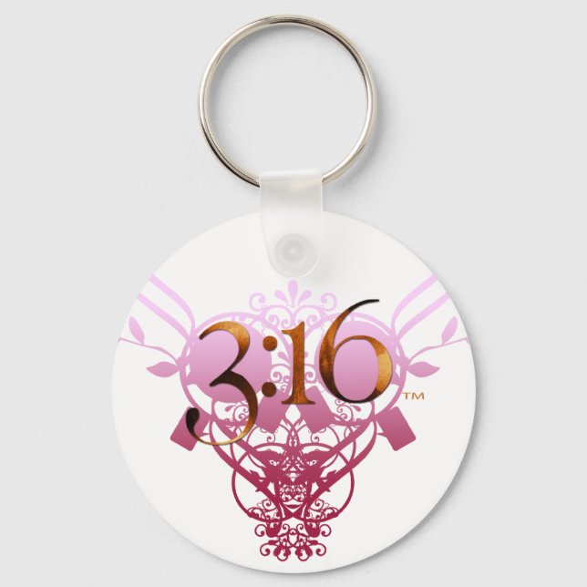 Llavero Cadena De Teclas De Giro Cardíaco 3:16 (Anverso)