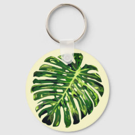 Llavero Cadena de teclas de hoja de Monstera