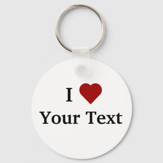Llavero Cadena de teclas de I Heart (personaliza)
