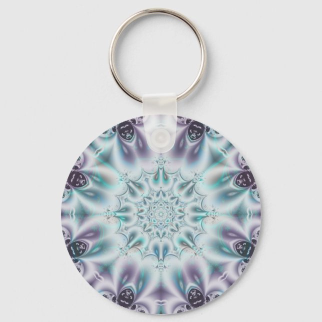 Llavero Cadena de teclas de impresión fractal (Anverso)