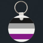 Llavero Cadena de teclas de la bandera asexual<br><div class="desc">Un keycahin de orgullo asexual</div>