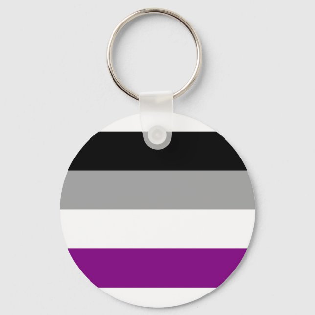 Llavero Cadena de teclas de la bandera asexual (Anverso)