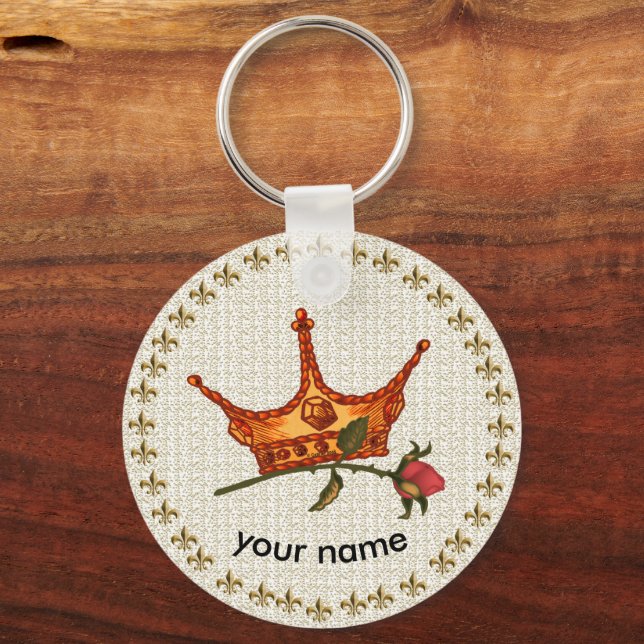 Llavero Cadena de teclas de la Corona Rosa (Anverso)