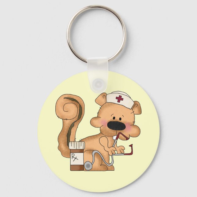 Llavero Cadena de teclas de la enfermera Squirrel (Anverso)
