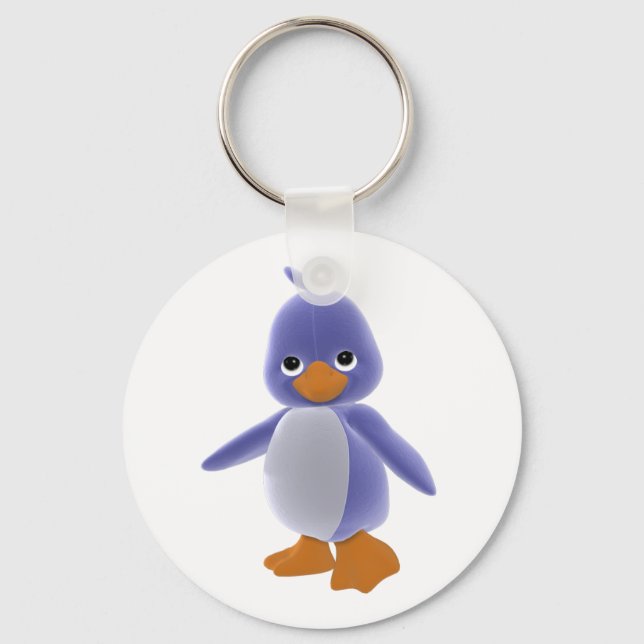 Llavero Cadena de teclas de la penguina de Squiggles (Anverso)
